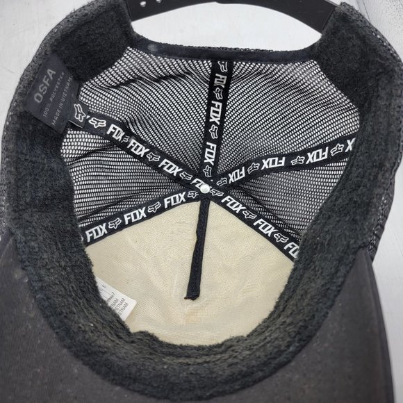 Fox Racing Black Yellow Trucker Hat Mesh Back Adjustable Casual Comfort 19616 - Picture 7 of 10